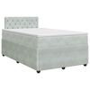 vidaXL Postelja boxspring z vzmetnico Svetlo siva 120 x 190 cm Žamet