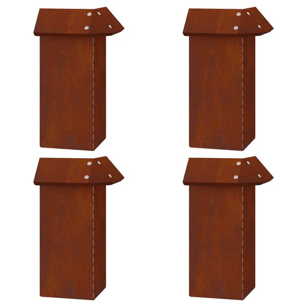 vidaXL Ograje proti polžem 8 pcs Rjav Vremensko odporno jeklo