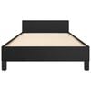 vidaXL Posteljni okvir z vzglavjem črn 100x200 cm umetno usnje