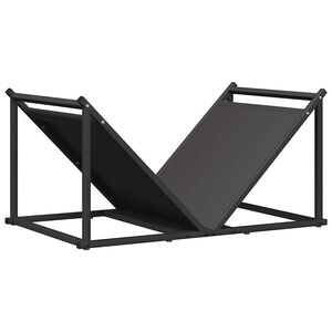 vidaXL Stojalo za drva črno 70x43x34,5 cm hladno valjano jeklo