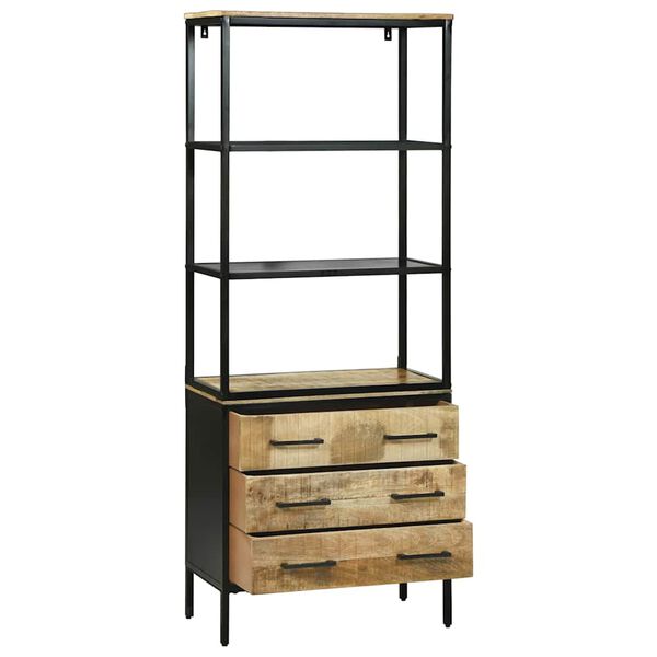 vidaXL Visok predalnik Rjava 70 x 35 x 180 cm Trden mangov les