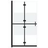 vidaXL Zložljiva pregrada za tu&scaron; delno mlečno ESG steklo 70x190 cm