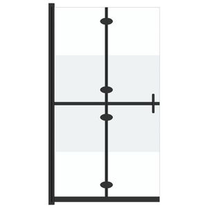 vidaXL Zložljiva pregrada za tu&scaron; delno mlečno ESG steklo 70x190 cm