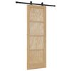 vidaXL Drsna vrata ORKDAL Naravna 73,5 x 211 cm Trdna borovina