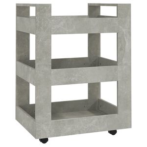 vidaXL Kuhinjski voziček betonsko siv 60x45x80 cm inženirski les