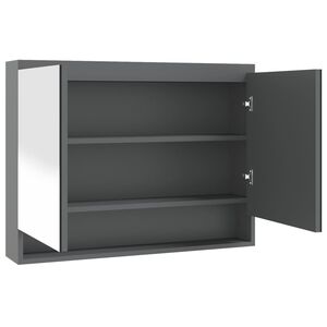 vidaXL Kopalni&scaron;ka omarica z ogledalom 80x15x60 cm MDF siva
