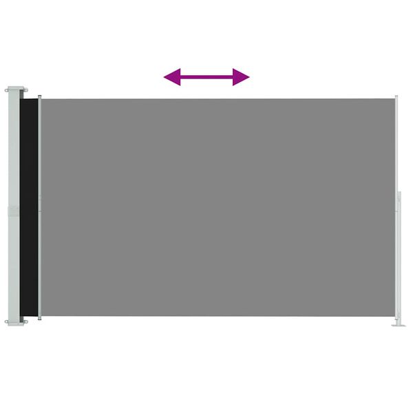 vidaXL Zložljiva stranska tenda za teraso 180x300 cm črna