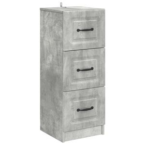 vidaXL Predalna omara Betonsko siva 33 x 34,5 x 87 cm Inženirski les