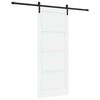 vidaXL Drsna vrata 86 x 211 cm Inženirski les Bela in črna