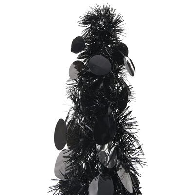 vidaXL Zložljiva umetna novoletna jelka črna 180 cm PET