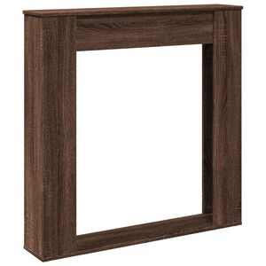 vidaXL Okvir za kamin rjavi hrast 100x20x100 cm inženirski les