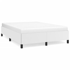vidaXL Posteljni okvir bel 140x200 cm umetno usnje