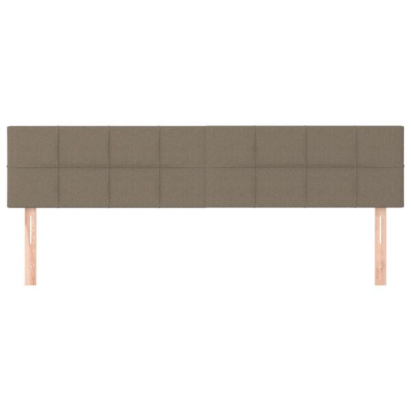vidaXL Posteljno vzglavje 2 kosa taupe 100x5x78/88 cm blago