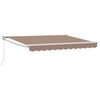 vidaXL Vlečna tenda Taupe 4,5 &times; 3 m 100% poliester in aluminij