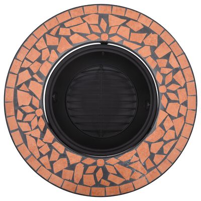 vidaXL Kurišče z mozaikom terakota 68 cm keramika