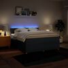 vidaXL Box spring postelja z vzmetnico modra 180x200 cm blago