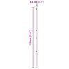 vidaXL Ograjni stebri 7 pcs Zelena Ø32mm 190 cm Pocinkano jeklo
