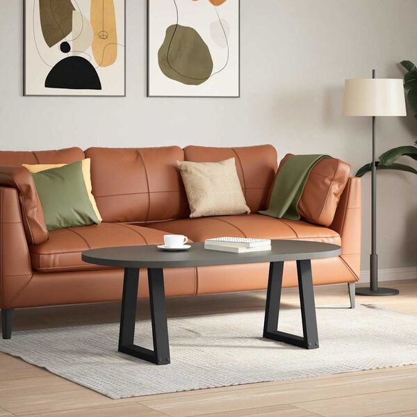 vidaXL Noge za klubsko mizico v obliki črke V 2 kosa črne 28 x (42-43,3) cm jeklo