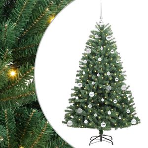 vidaXL Umetno Zložljivo Božično Drevo Zelena 150 cm PVC in kovina