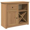 vidaXL Komoda s predalom PANAMA 93x40x80 cm trdna borovina