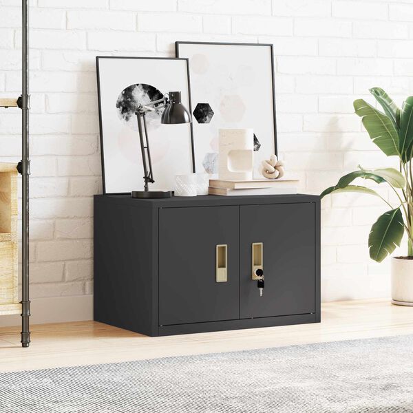 vidaXL Omarica za shranjevanje s shranjevanjem Črna 60 x 40 x 40 cm