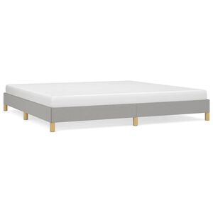 vidaXL Posteljni okvir brez vzmetnice svetlo siv 200x200 cm blago