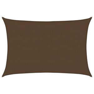 vidaXL Senčno jadro 160 g/m&sup2; rjavo 5x6 m HDPE