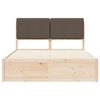 vidaXL Posteljni okvir z oblazinjenim vzglavjem Taupe 150 x 200 cm