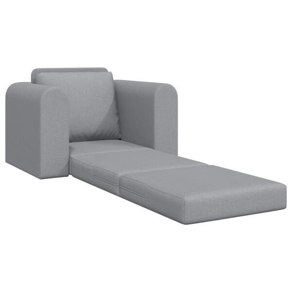 vidaXL Sofa postelja Svetlo siva 98 x 71 x 83 cm blago