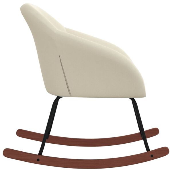 vidaXL Gugalni stol krem blago