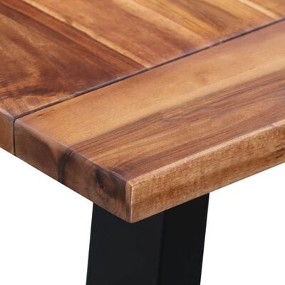 vidaXL Jedilna miza 180x90x75 cm trden akacijev les in steklo