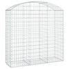 vidaXL Obokana gabionska ko&scaron;ara 150x50x140/160 cm pocinkano železo