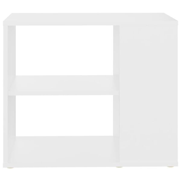 vidaXL Stranska omarica bela 60x30x50 cm iverna plošča