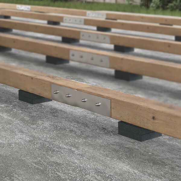 vidaXL Tlak za patio iz gumijskega granulata Črna 9 x 9 x 2 cm Guma