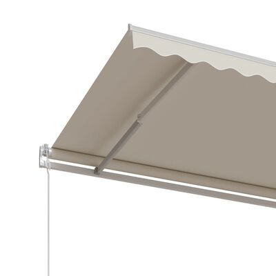 vidaXL Avtomatsko zložljiva tenda 450x350 cm krem