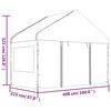 vidaXL Paviljon s streho bel 6,69x4,08x3,22 m polietilen