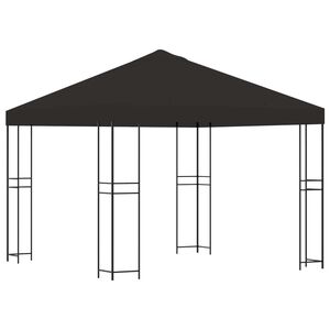 vidaXL Paviljon 3 x 3 m Antracit Poliester in jeklo 190 gsm