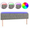 vidaXL LED posteljno vzglavje svetlo sivo 200x7x78/88 cm žamet