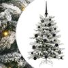 vidaXL Umetno Zložljivo Božično Drevo Bela 120 cm PE in PVC