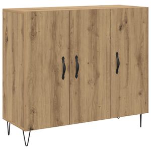 vidaXL Strani &scaron;al Umetni hrast 90 x 32,5 x 80 cm Inženirski les