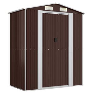 vidaXL Vrtna lopa temno rjava 192x108x223 cm pocinkano jeklo
