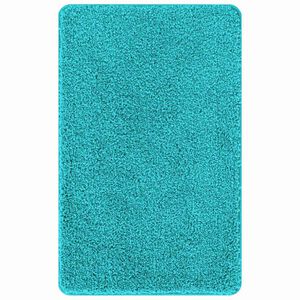 vidaXL Protivdrsna preproga za kopalnico Turkizna 50 x 80 cm PP
