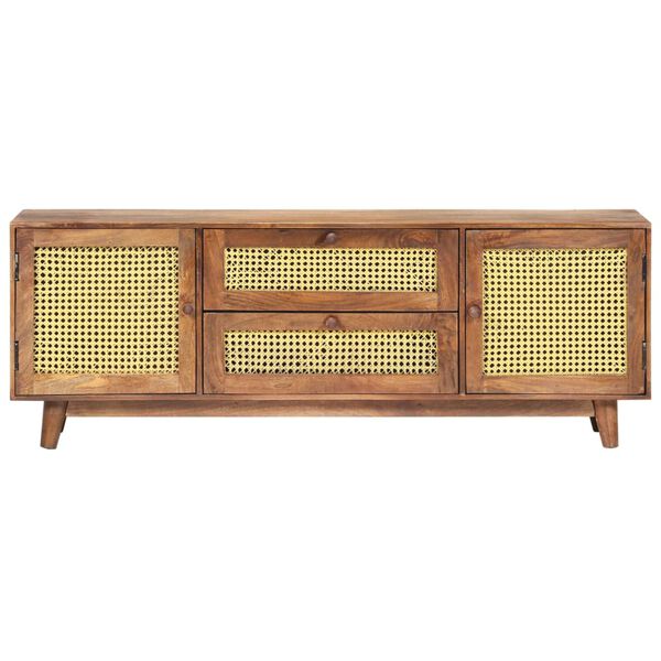 vidaXL TV omarica 124x29x45 cm trden mangov les