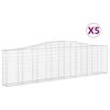 vidaXL Obokane gabion ko&scaron;are 5 kosov 400x30x100/120cm pocinkano železo