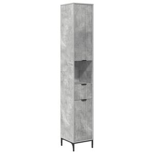 vidaXL Kopalni&scaron;ka omarica s predalom Betonsko siva 31,5 x 33 x 190 cm