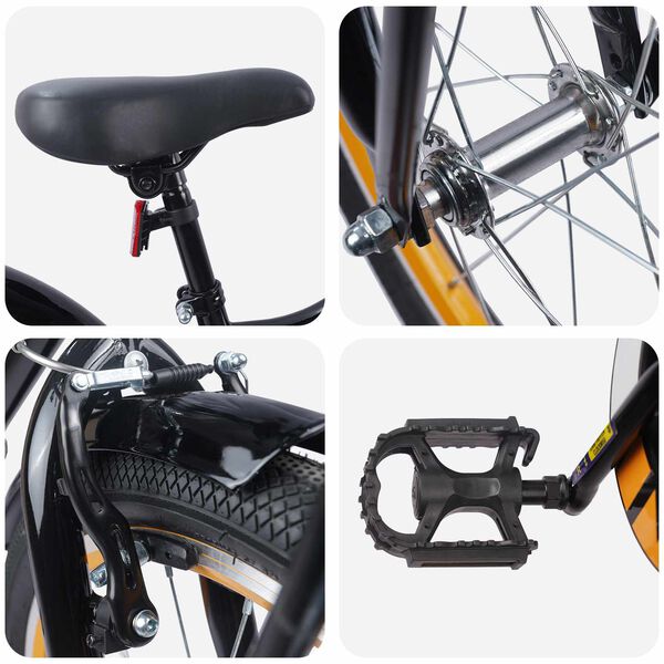 vidaXL Otro&scaron;ko Kolo 18 Palcev za 5-7 let Oranžna črna