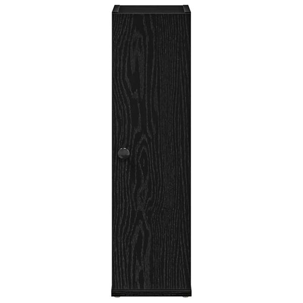 vidaXL Kopalniška omarica z držalom za zvitke črna 20,5x22x72 cm