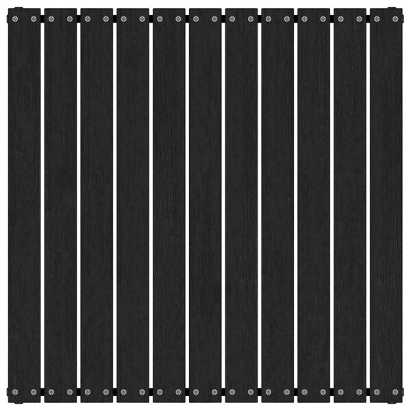 vidaXL Vrtni stolček za noge z blazino črna trdna borovina