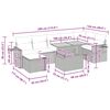 vidaXL Vrtna sedežna garnitura 5-delna z blazinami poli ratan/akacija