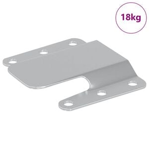 vidaXL Konzola za flush montažo 419 srebrna 75 x 66 x 1,4 mm Jeklo